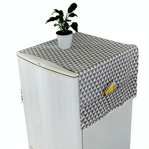 Kitchen Refrigerator and Washing Machine Dustproof Cover - 55x130cm - Blue And White Porcelain