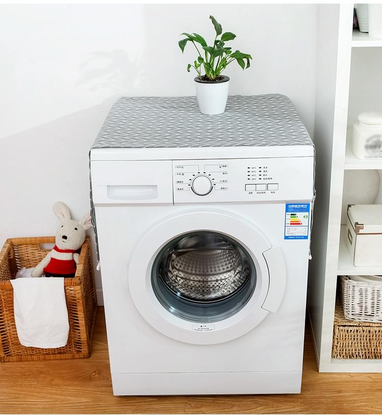 Kitchen Refrigerator and Washing Machine Dustproof Cover - 55x130cm - Blue And White Porcelain