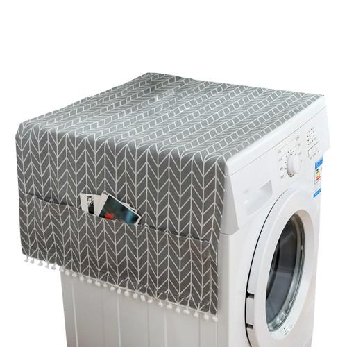 Kitchen Refrigerator and Washing Machine Dustproof Cover - 55x130cm - Blue And White Porcelain