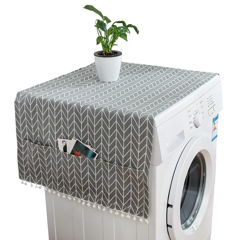 Kitchen Refrigerator and Washing Machine Dustproof Cover - 55x130cm - Blue And White Porcelain