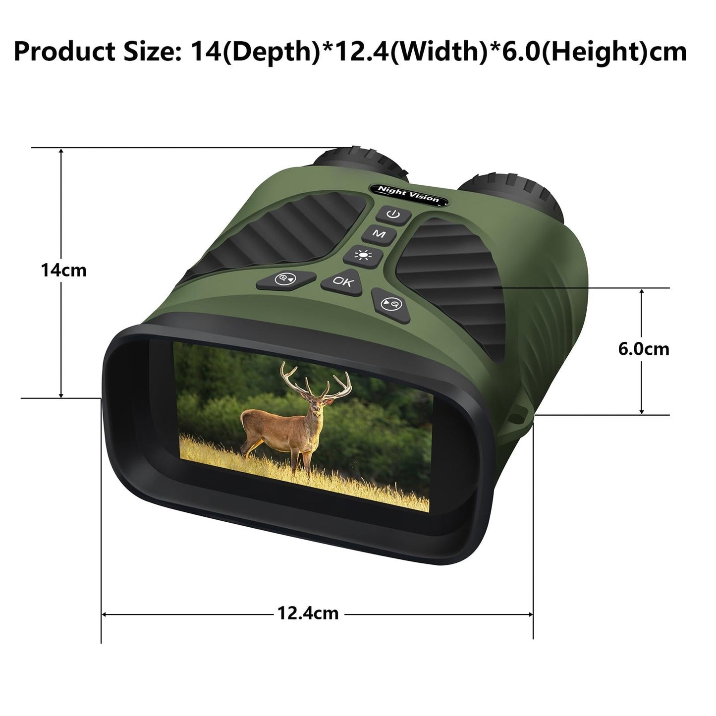 3 Ips Screen Digital Night Vision Binoculars with 3 Display - Black