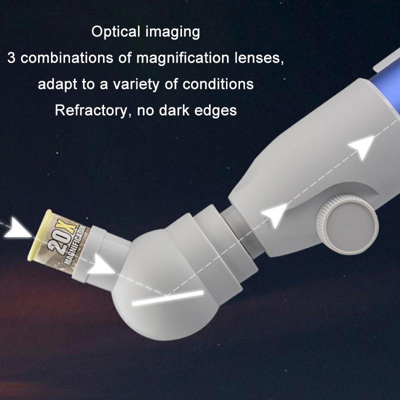 High-definition Children's Telescope for Science Education - B Model Blue