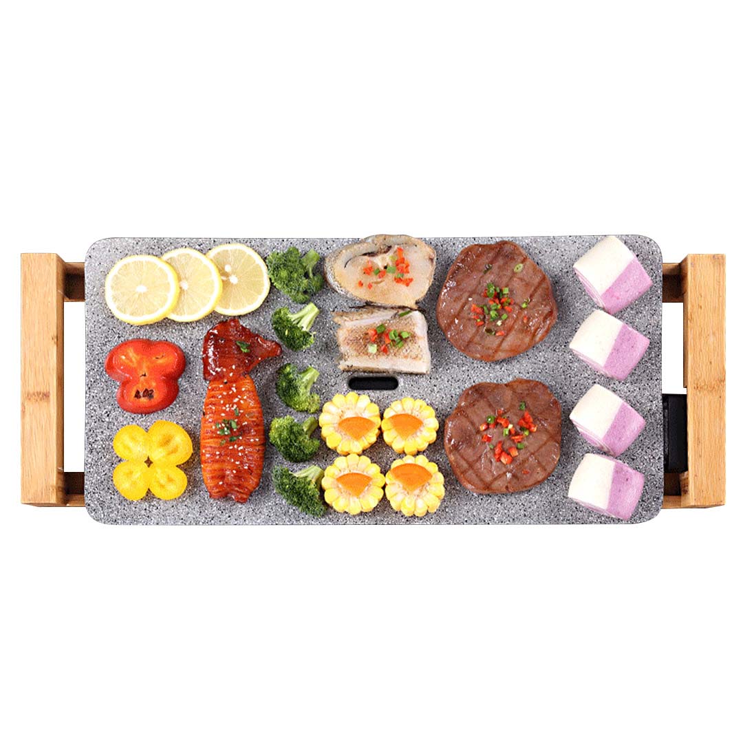 SOGA Electric Ceramic BBQ Grill Non-Stick Surface Hot Plate For Indoor & Outdoor Stone