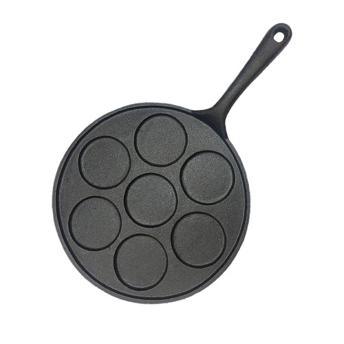 23cm Cast Iron Takoyaki Fry Pan Octopus Balls Maker 7 Hole Cavities Grill Mold — view 1