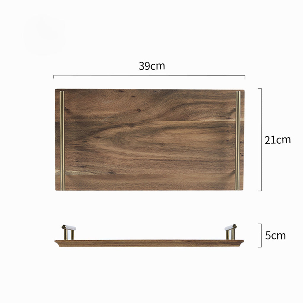 SOGA 39cm Brown Rectangle Wooden Acacia Food Serving Tray Charcuterie Board Home Decor