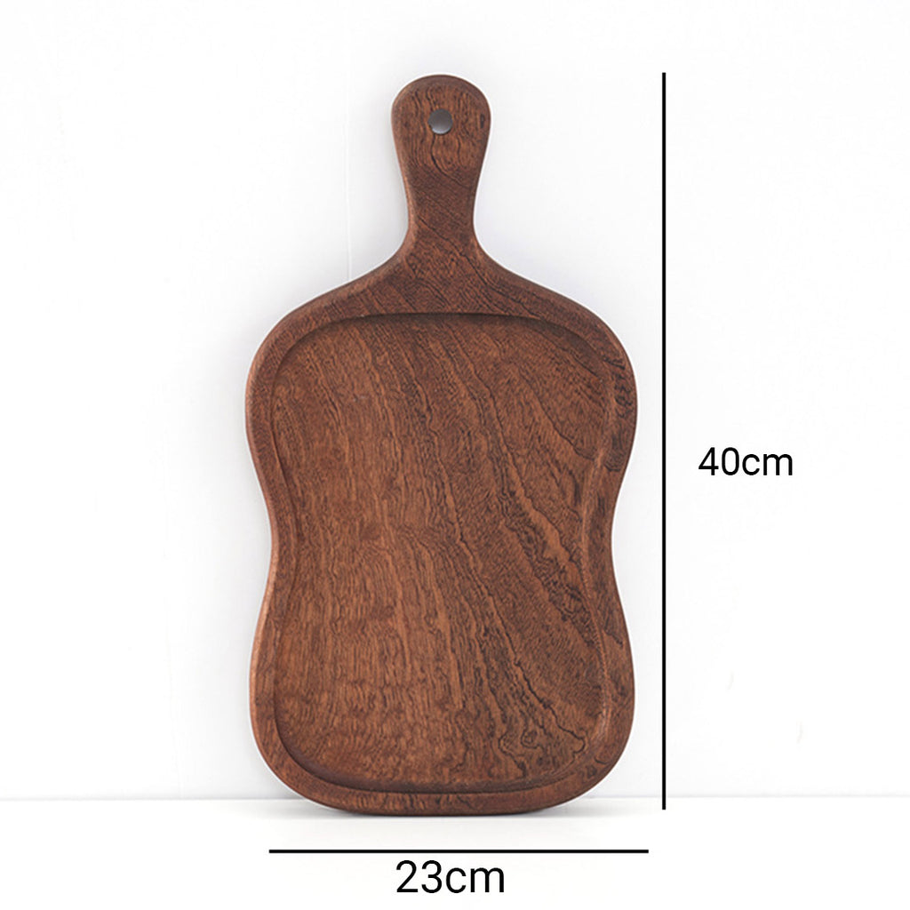 SOGA 40cm Brown Wooden Serving Tray Board Paddle With Handle Home Decor