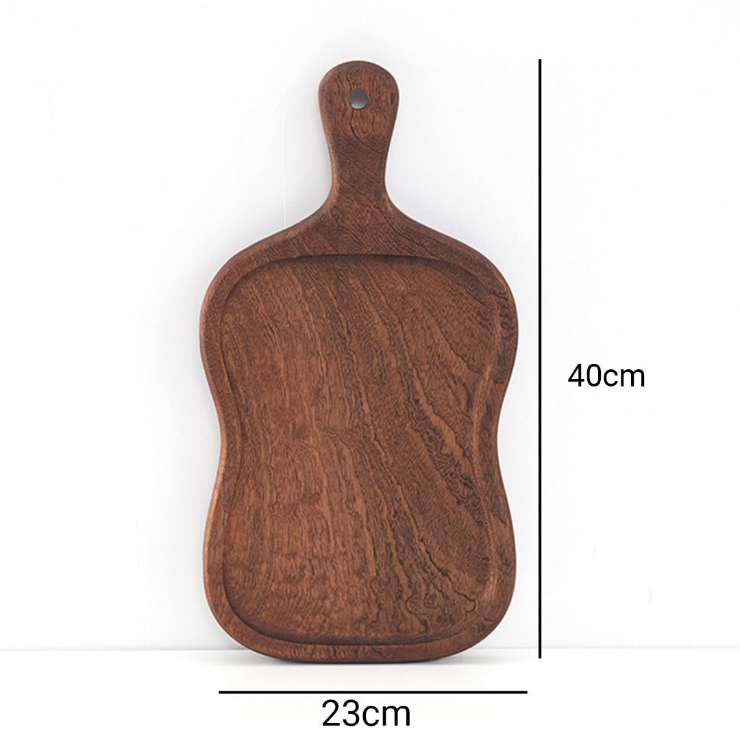 SOGA 40cm Brown Wooden Serving Tray Board Paddle With Handle Home Decor