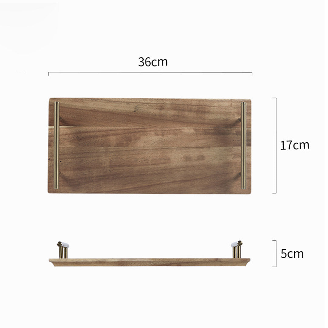SOGA 36cm Brown Rectangle Wooden Acacia Food Serving Tray Charcuterie Board Centerpiece