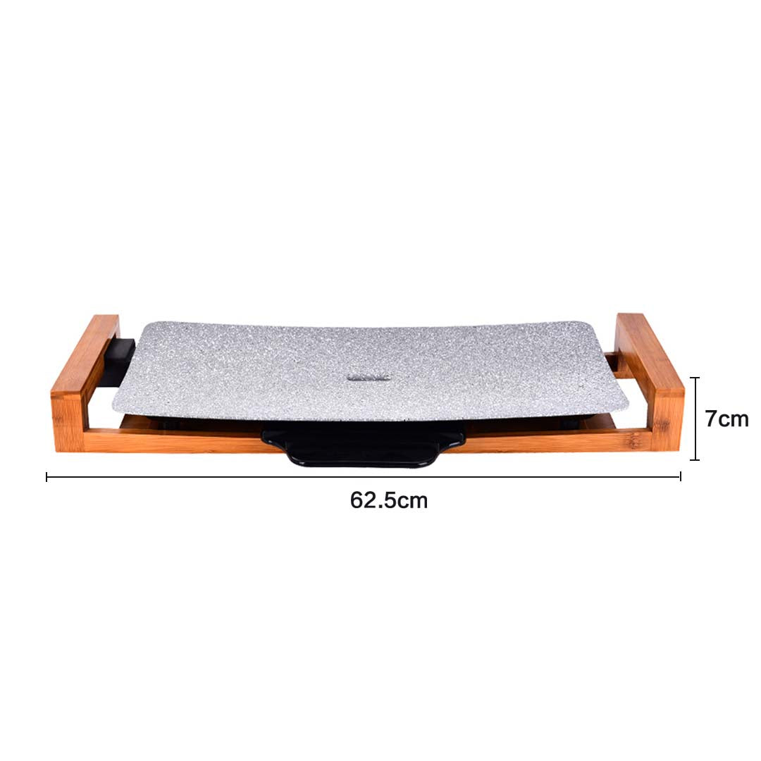 SOGA Electric Ceramic BBQ Grill Non-Stick Surface Hot Plate For Indoor & Outdoor Stone