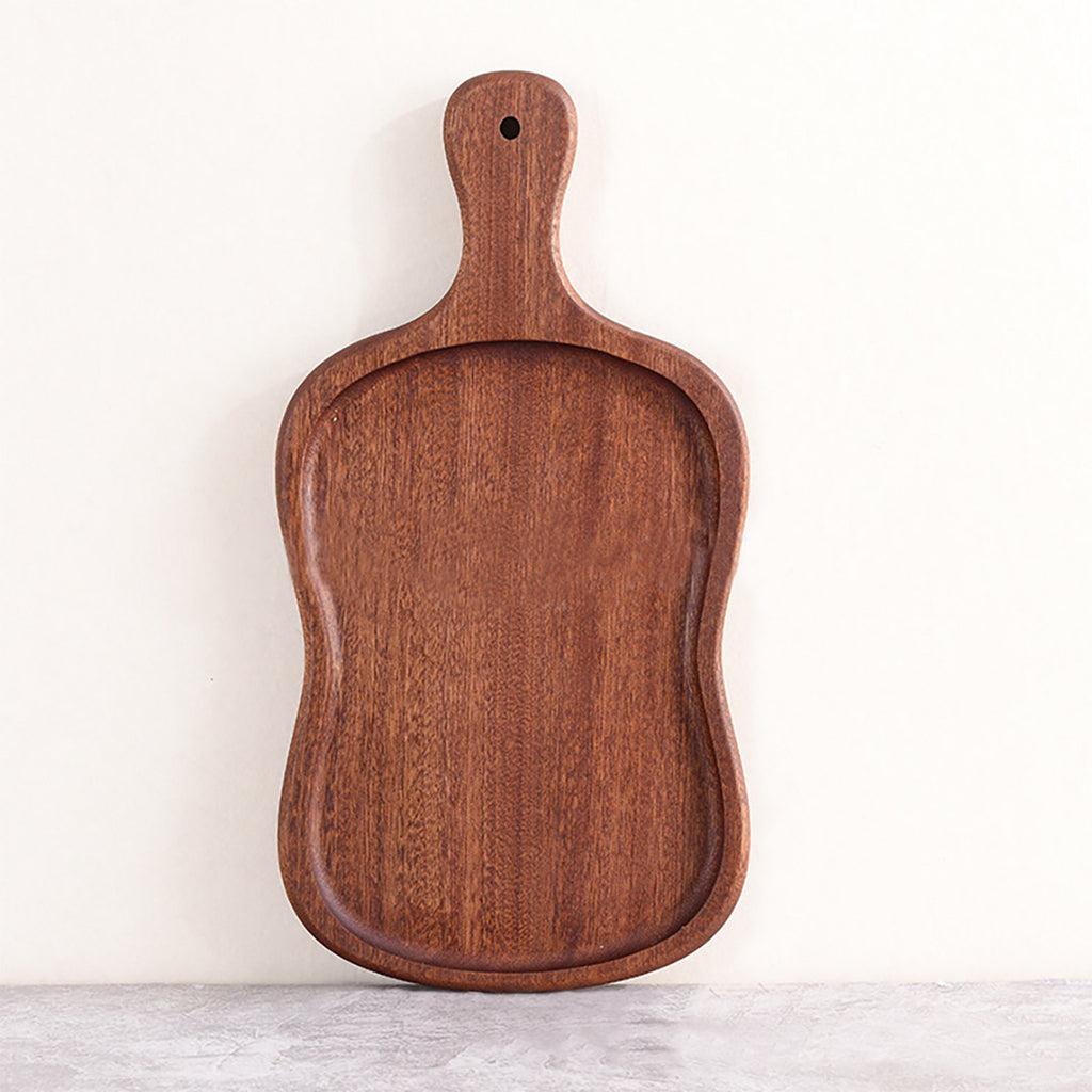 SOGA 40cm Brown Wooden Serving Tray Board Paddle With Handle Home Decor