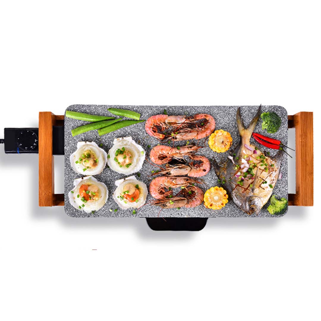 SOGA Electric Ceramic BBQ Grill Non-Stick Surface Hot Plate For Indoor & Outdoor Stone