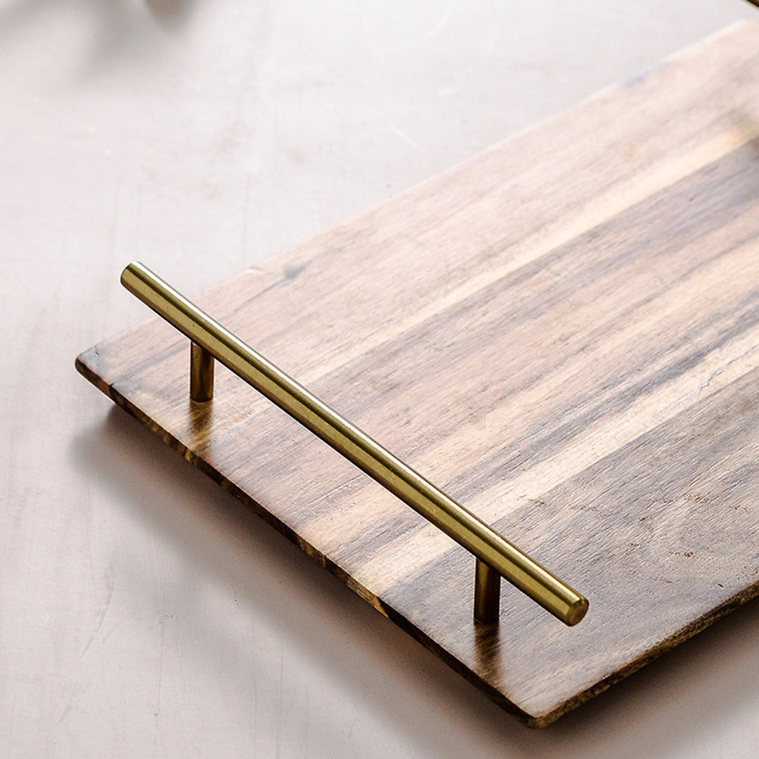 SOGA 36cm Brown Rectangle Wooden Acacia Food Serving Tray Charcuterie Board Centerpiece