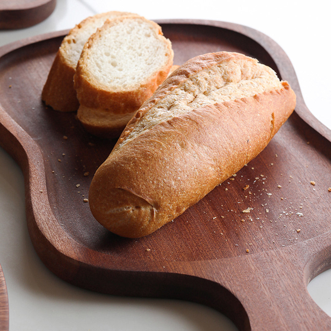 SOGA 40cm Brown Wooden Serving Tray Board Paddle With Handle Home Decor