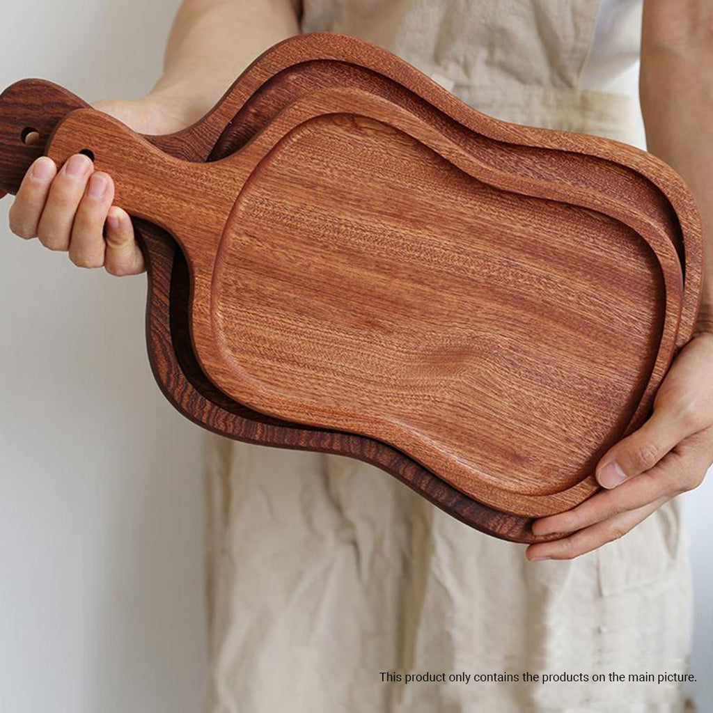 SOGA 40cm Brown Wooden Serving Tray Board Paddle With Handle Home Decor