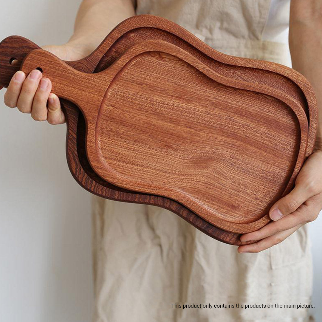 SOGA 40cm Brown Wooden Serving Tray Board Paddle With Handle Home Decor