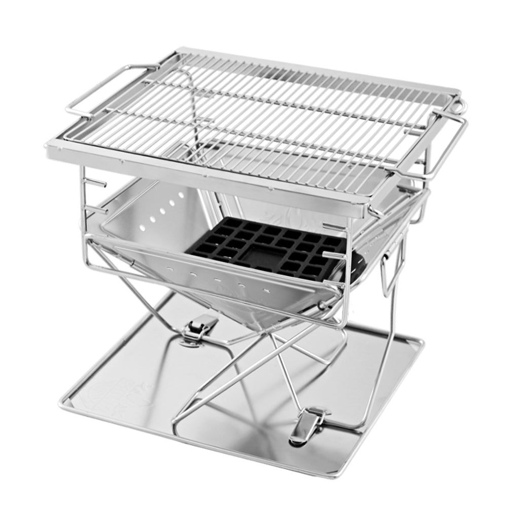 Grillz Fire Pit BBQ Grill With Carry Bag Camping