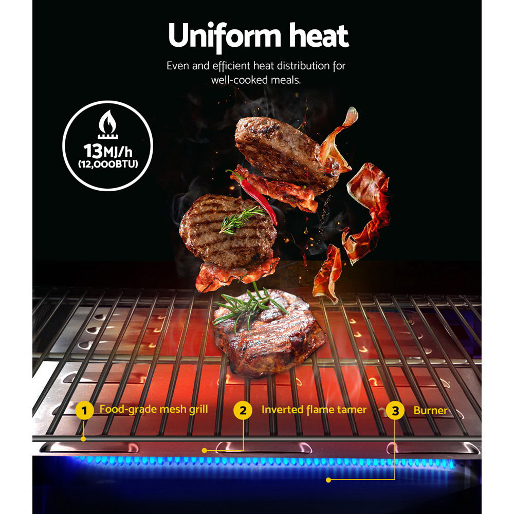 Grillz Portable Gas BBQ Grill With Double Sided Plate