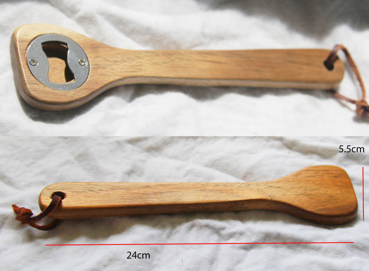 Wooden Spoon Bottle Opener Kitchen Foodie BBQ Last Bottom Place Sport Loser Award Gift