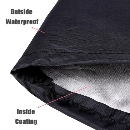 Rainproof Round Table Cover for Outdoor Garden Grill - 204x60cm