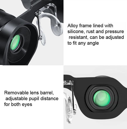 10x Hd Adjustable Focus Fishing Binoculars with Red Polarized Lens
