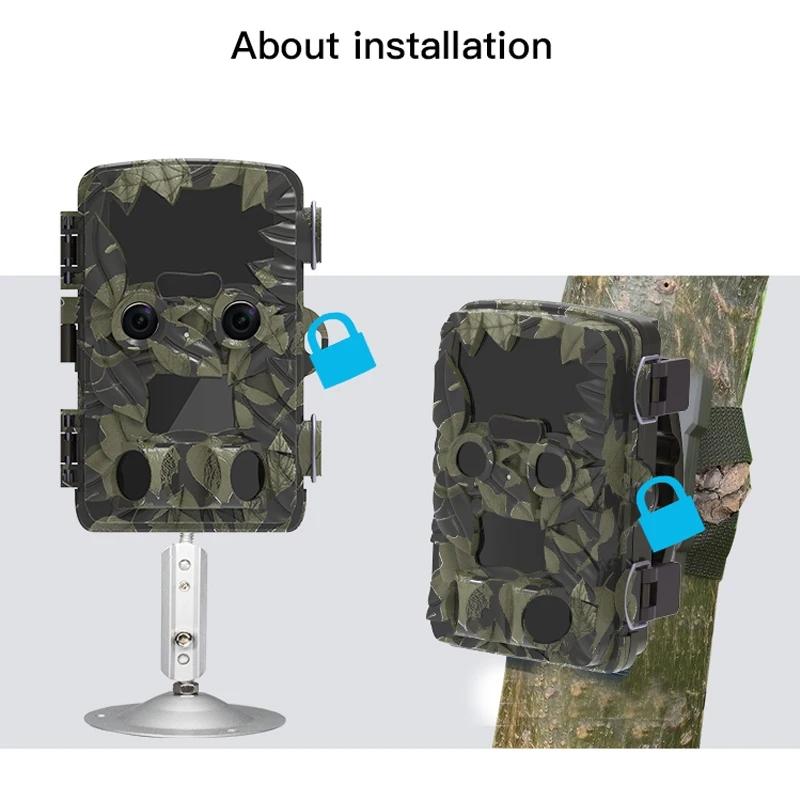 Outdoor Camouflage Dual Lens Infrared Camera with 4k Resolution and Night Vision