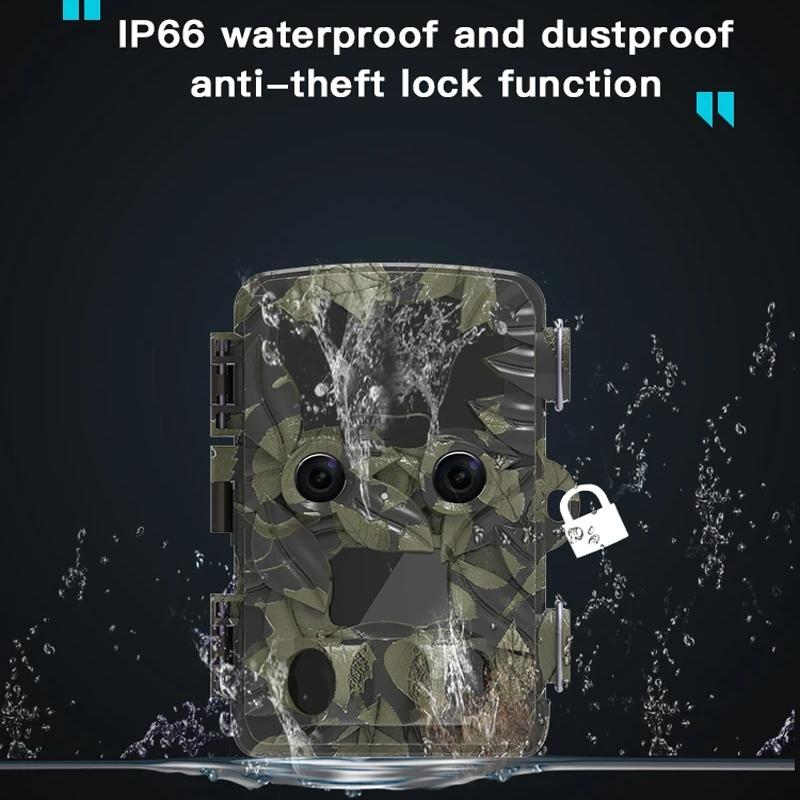 Outdoor Camouflage Dual Lens Infrared Camera with 4k Resolution and Night Vision