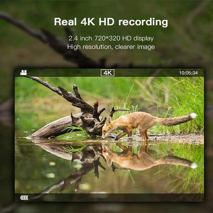 Outdoor Camouflage Dual Lens Infrared Camera with 4k Resolution and Night Vision