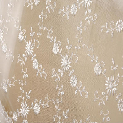 White Lace Piano Dust Cover - Embroidered Full Size Double Seats 153x33x120