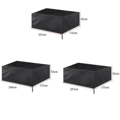 Water-repellent Billiard Table Cover - 287x155x82cm - Black