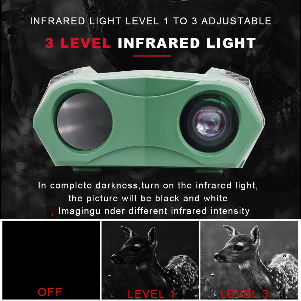 3 Tft Screen Binoculars with 4k Infrared Night Vision - Gd903 - Green