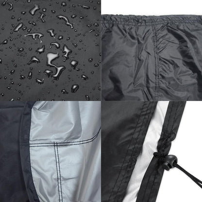 Waterproof Outdoor Furniture Set Cover - Anti-uv Dust-proof 210d Oxford Cloth - 325x208x58cm - Black