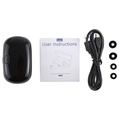 Portable Bluetooth V5.0 Earphones with Charging Box - X8 Tws for Outdoor Sports Black