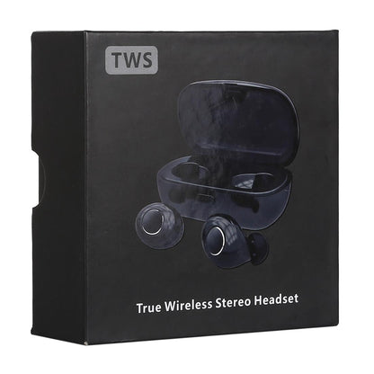 Portable Bluetooth V5.0 Earphones with Charging Box - X8 Tws for Outdoor Sports Black