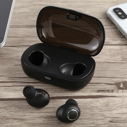 Portable Bluetooth V5.0 Earphones with Charging Box - X8 Tws for Outdoor Sports Black