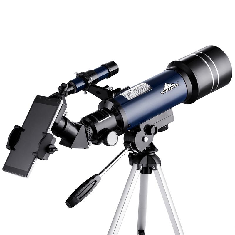 High Definition Astronomical Telescope with Tripod and Phone Clip - White