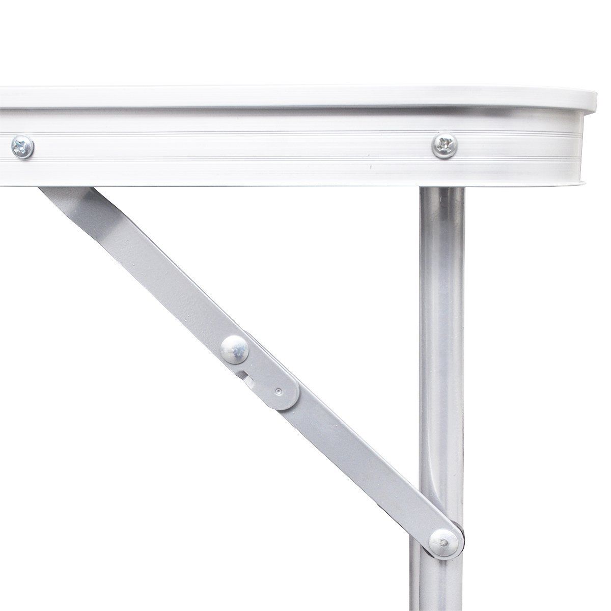Aluminium Folding Portable Garden Camping Picnic BBQ Table Height Adjustable 120 x 60 Cm