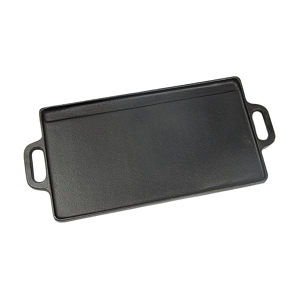 Cast Iron Reversible Griddle Plate BBQ Hob Cooking Grill Pan