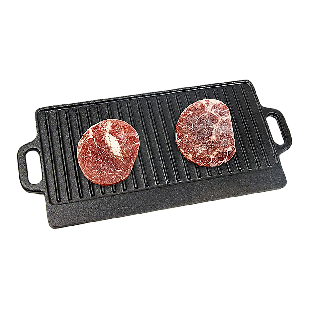 Cast Iron Reversible Griddle Plate BBQ Hob Cooking Grill Pan