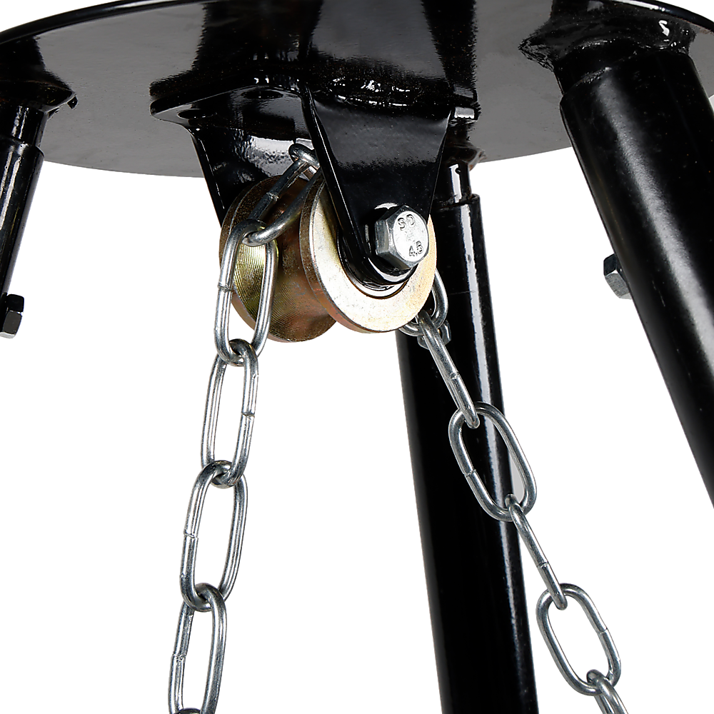 Tripod Garden Fire Pit BBQ — Cast Iron & Steel Round Outdoor Fire Bowl