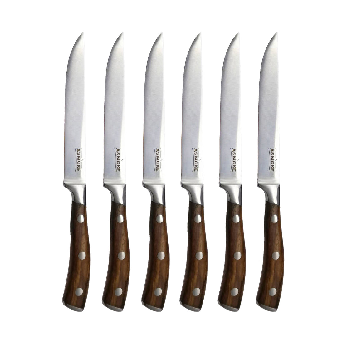 Asmoke Steak Knife Set of 4 — Pakkawood Handle