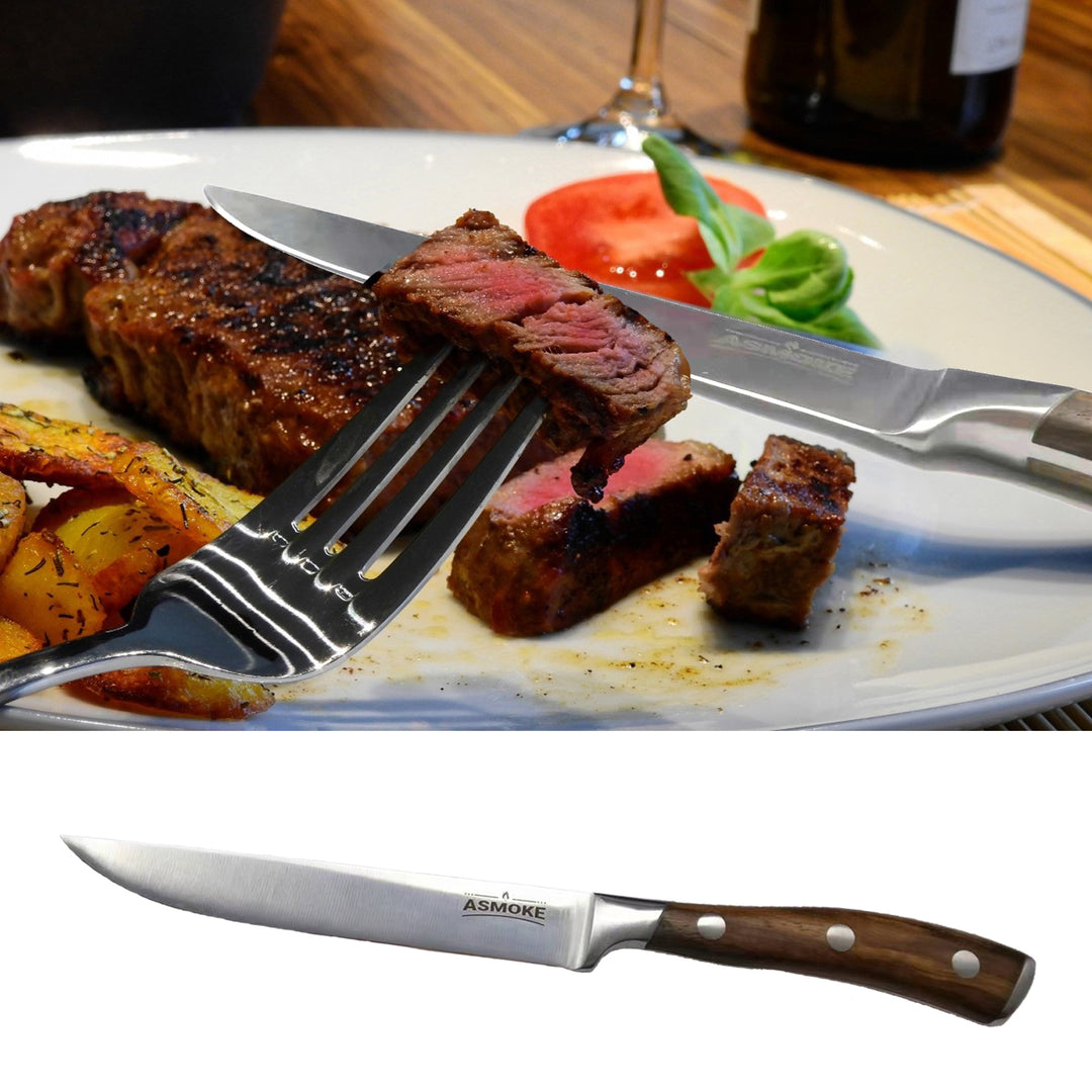 Asmoke Steak Knife Set of 4 — Pakkawood Handle