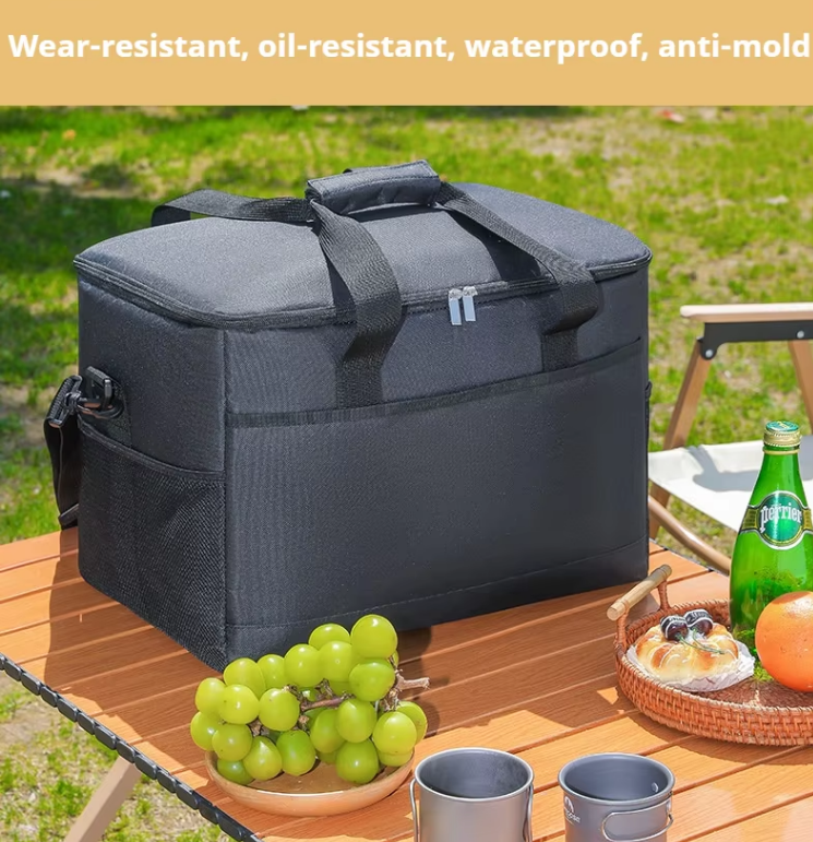 Large 35L Insulated Cooler Bag Soft Sided Leakproof Thermal Tote For Camping Beach Picnic