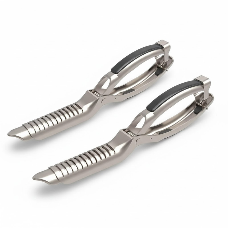2 PCS Heavy Duty Rib Skin Remover Pliers - Silver Skin Membrane Peeler For BBQ Pork & Beef